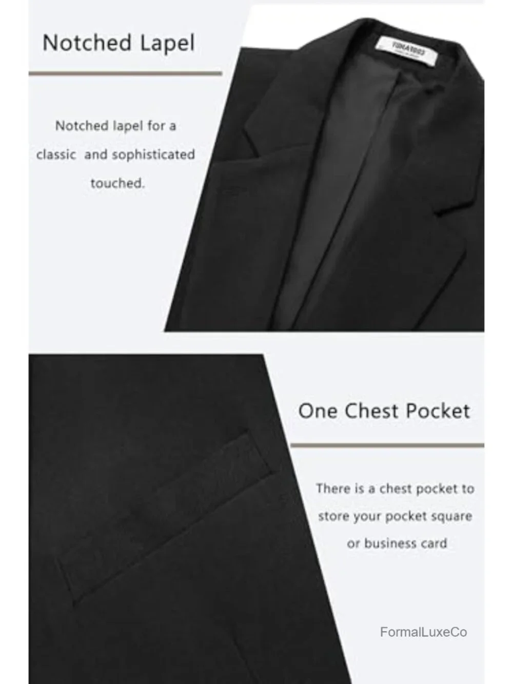 Men's Slim Fit One Button Casual Blazer Sport Coat Polyester Blend